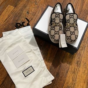 🚫SOLD🚫 Gucci Fria Horsebit GG Wool Loafers size 36